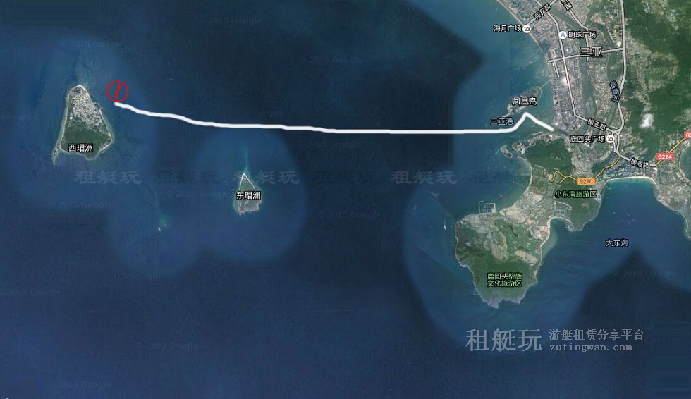 三亞旅游游艇租賃 三亞港-西島航線(xiàn)